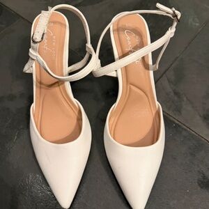 New Look Elegant White Ankle Strap Heels